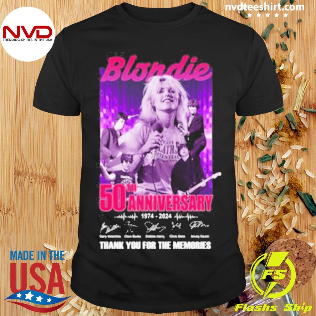 Blondie Band 50th Anniversary 1974-2024 Thank You For The Memories Shirt