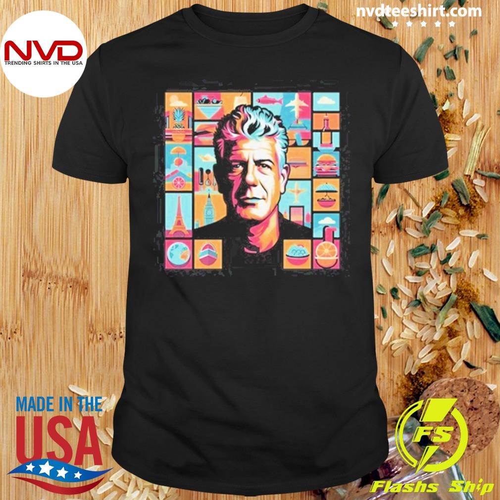 Bourdain Collage Art Shirt