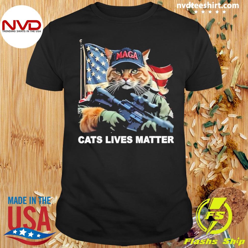 Cats Lives Matter Trump 2024 Cat Maga 2024 Shirt