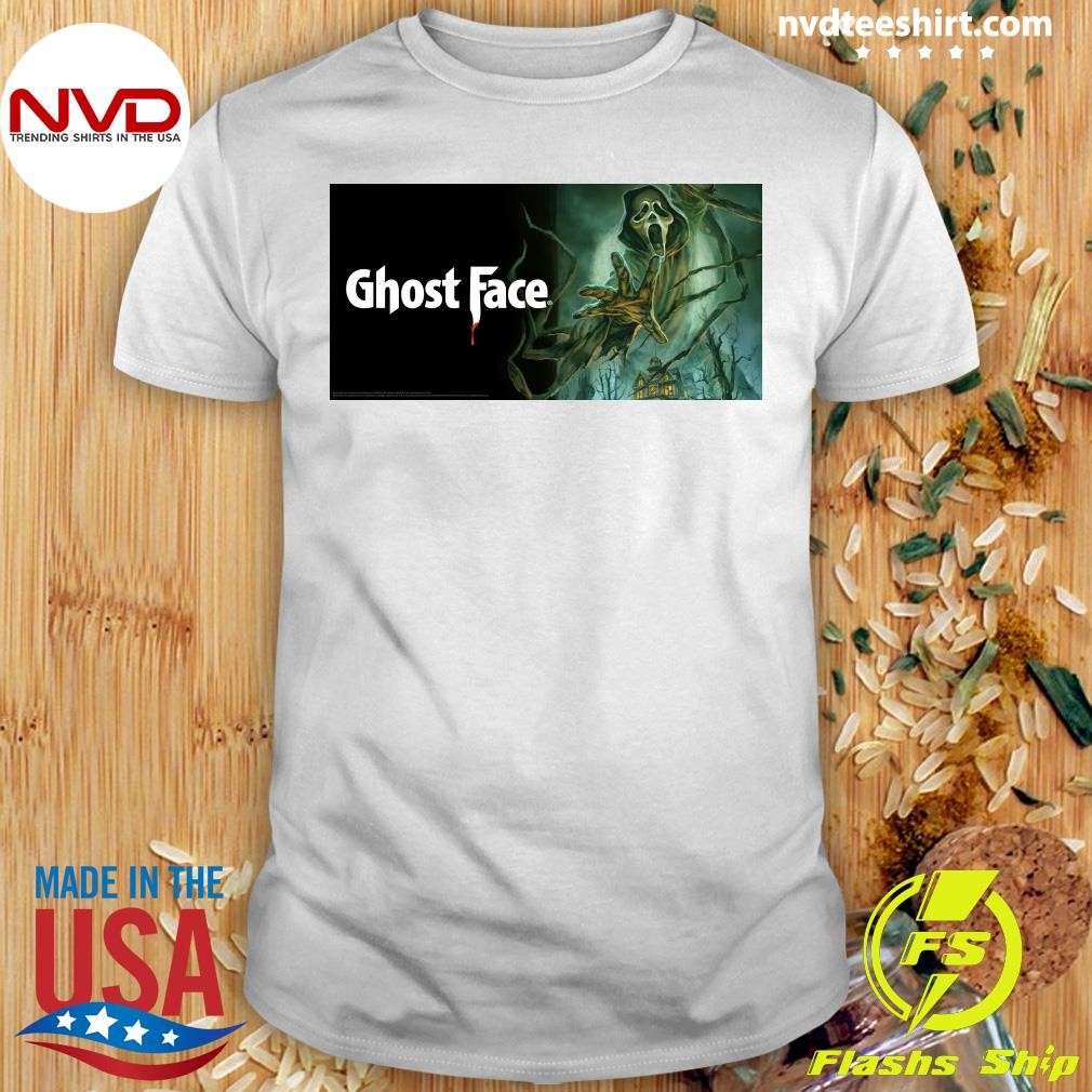 Cavitycolors Horror & Ghost Face Halloween Shirt