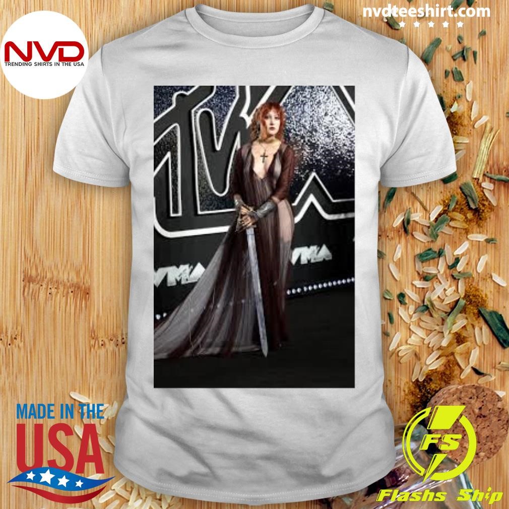 Chappell Roan Is Ready To Slay With Her Sheer Gown And Sword At The Mtv Vmas Shirt