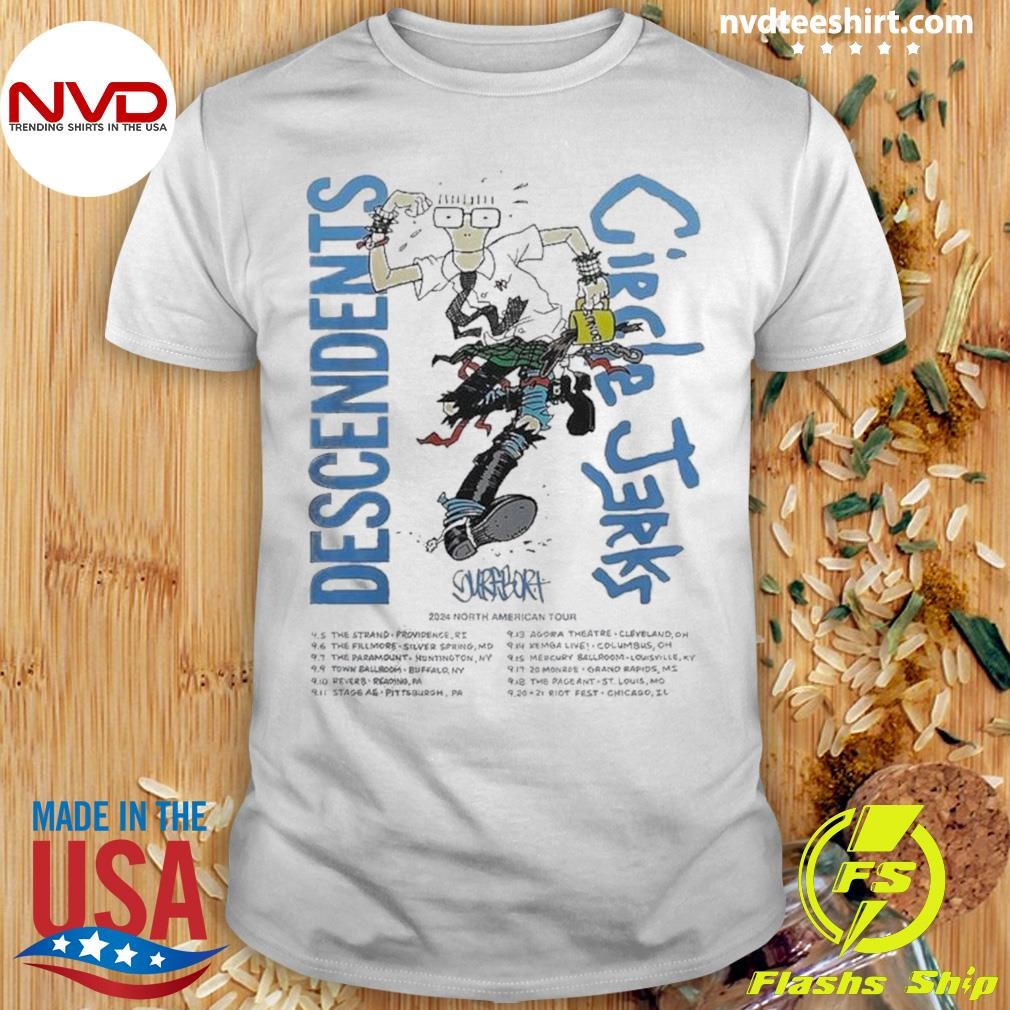 Circle Jerks And Descendents 2024 North American Tour September 2024 Tour Dates List Shirt