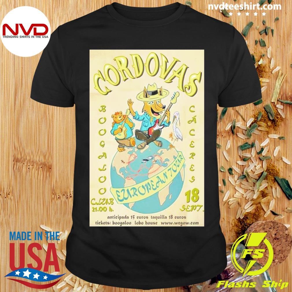 Cordovas September 18 2024 Café Concierto Boogaloo In Cáceres Spain Poster Shirt