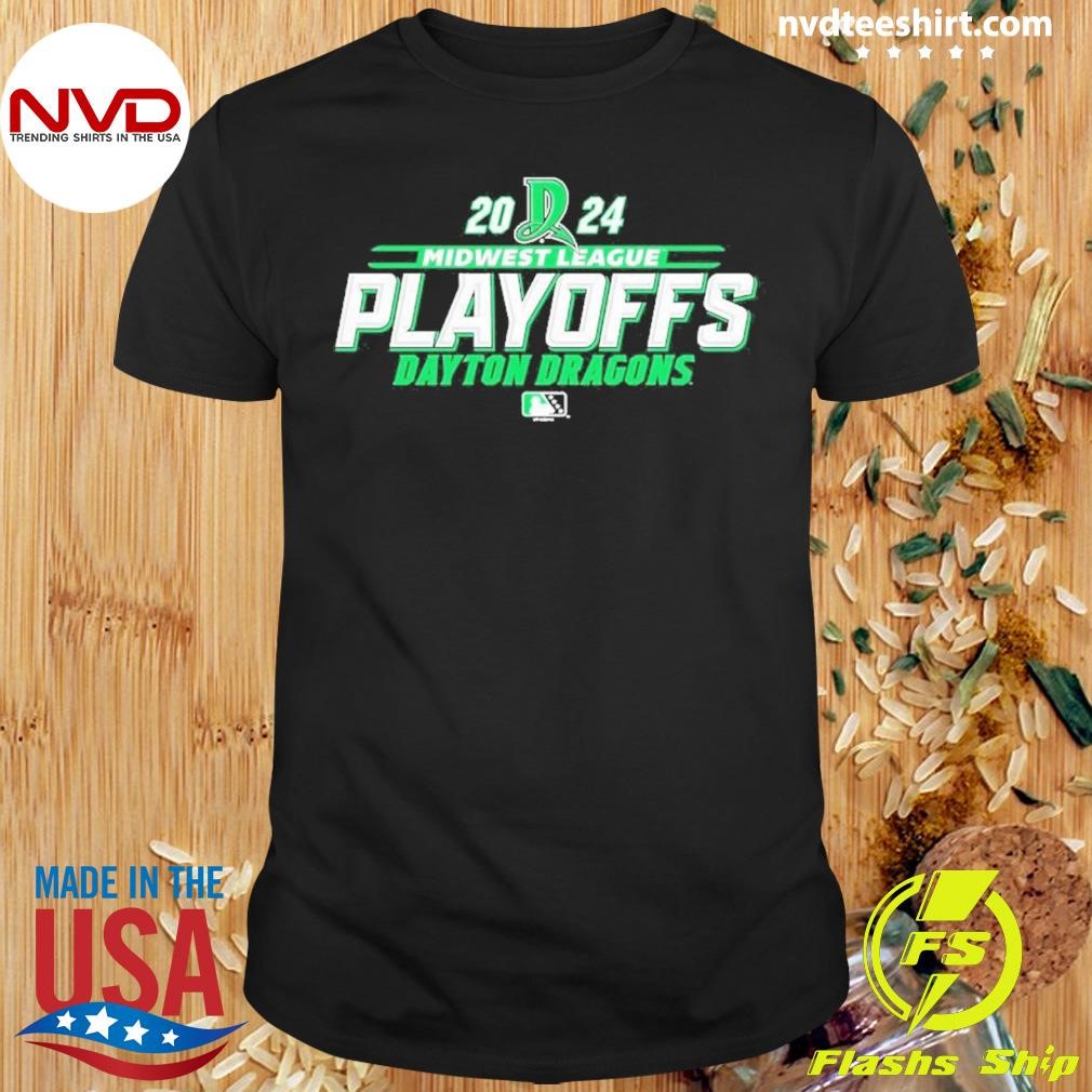 Dayton Dragons 2024 Midwest League Playoff Shirt