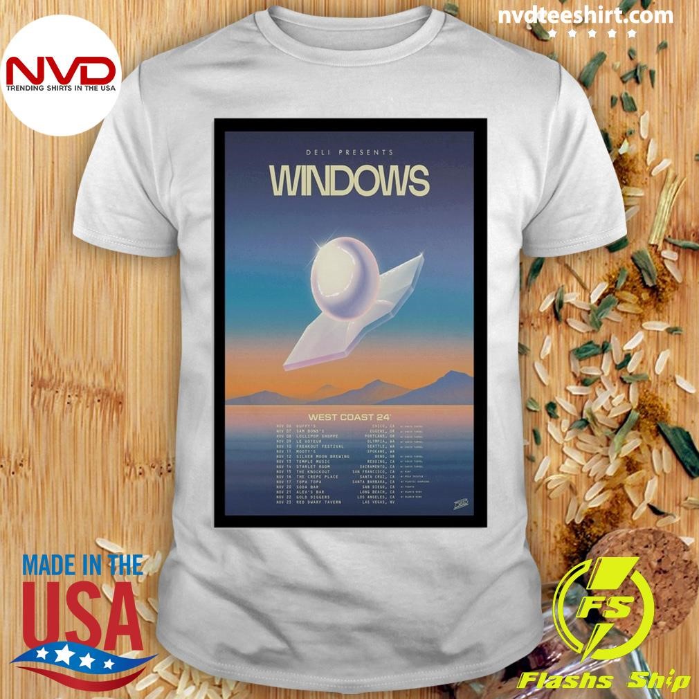 Deli Presents Windows West Coast 2024 Poster Shirt