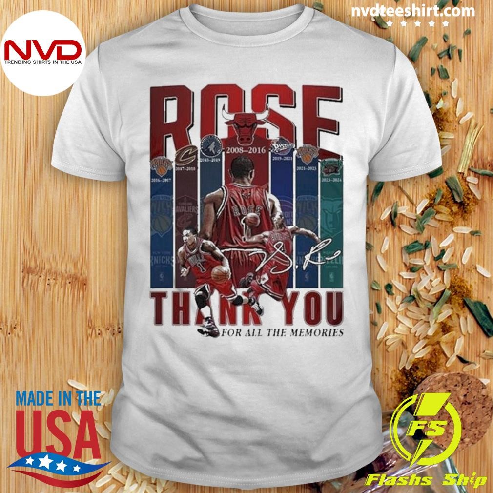 Derrick Rose Thank You For All The Memories 2024 Shirt