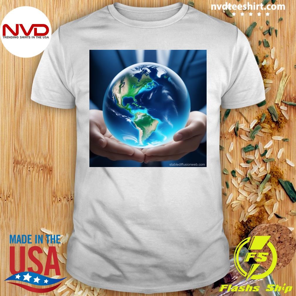 Eco-Friendly Blue Earth Shirt