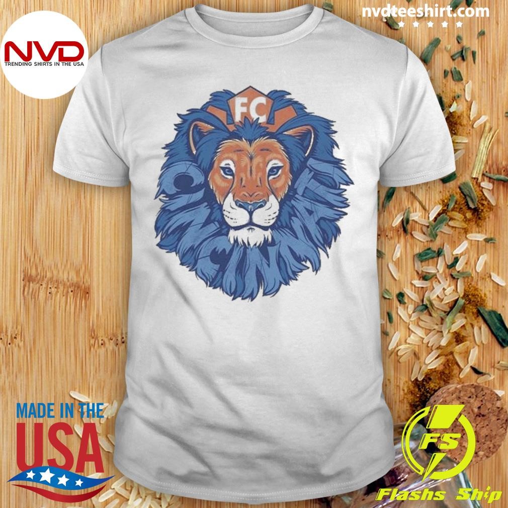 Fc Cincinnati Lion Head Blue Mane 2024 Shirt