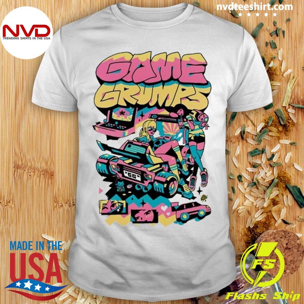 Game Grumps Arcade Round 3 White Tee Shirt