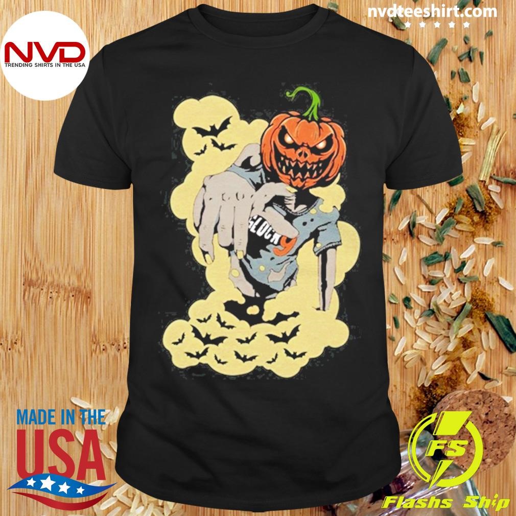 Glock9 Gamer Pumpkin Head Crewneck Shirt