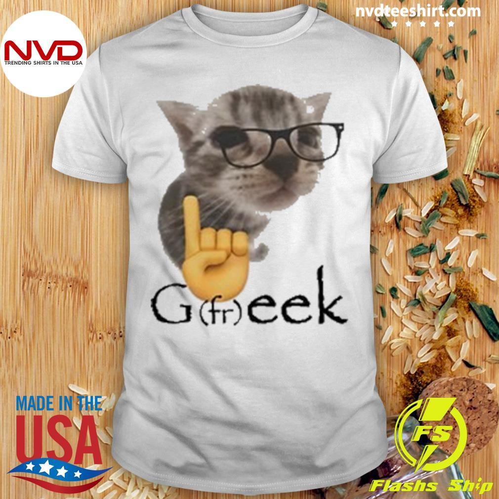 Goofy Ahh Tees Geek Cat Shirt