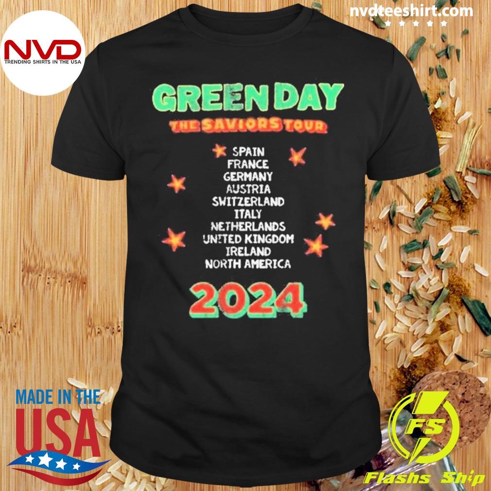 Green Day 2024 The Saviors Tour Shirt