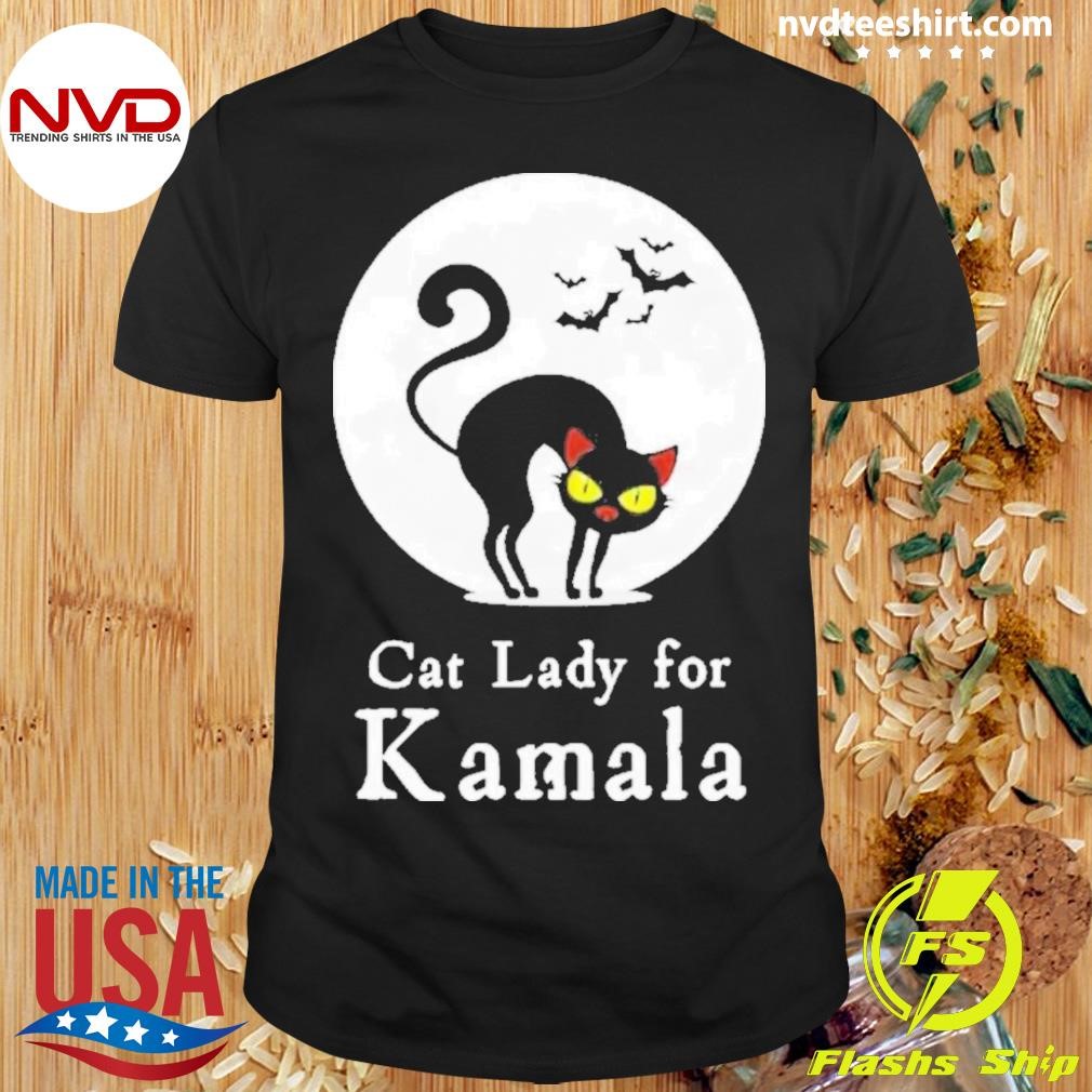 Halloween Cat Lady For Kamala Harris For President 2024 Shirt