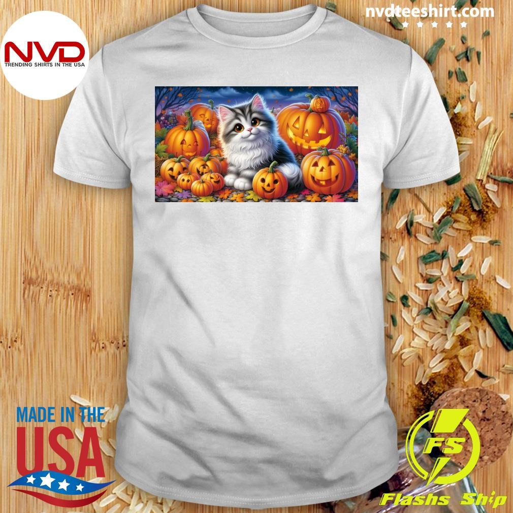 Halloween Cat Wallpaper 2024 Shirt