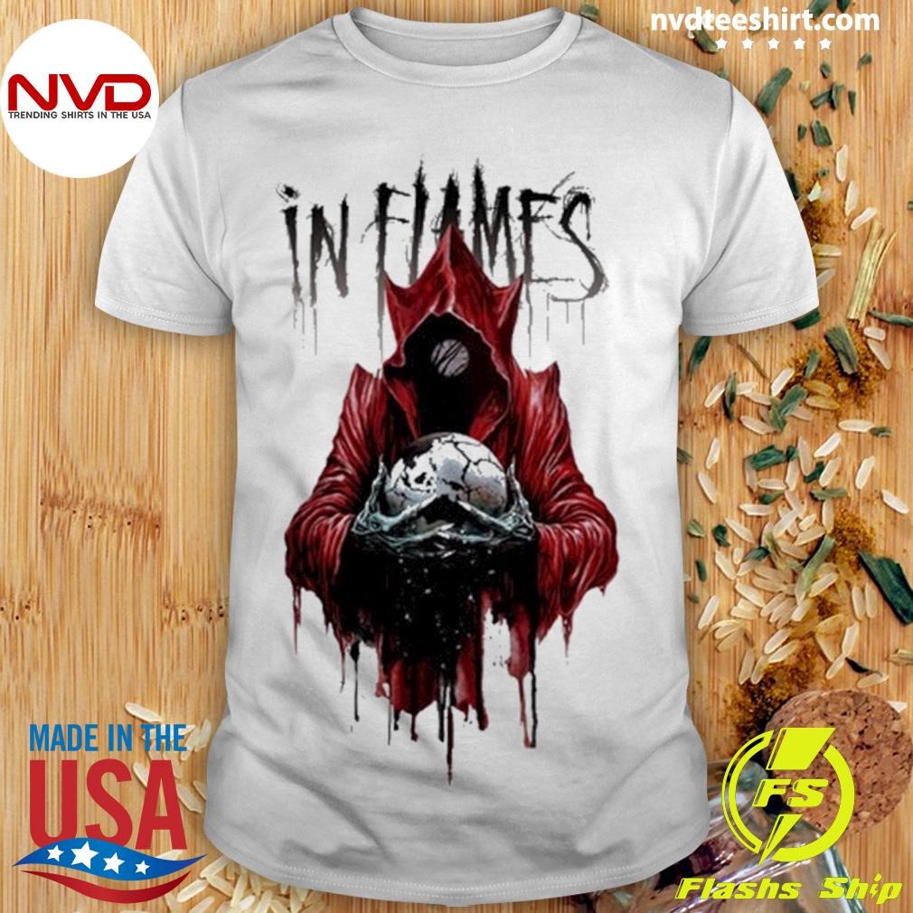 In Flames Tour 2024 Jester Drip Raglan Concert Shirt