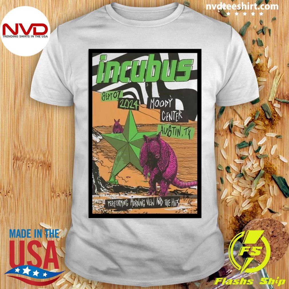 Incubus Moody Center Poster September 7 2024, Austin Shirt