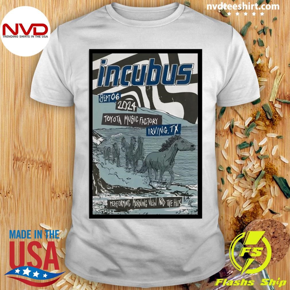 Incubus Music Toyota Irving Tx Sept 6 2024 Factory Poster Shirt