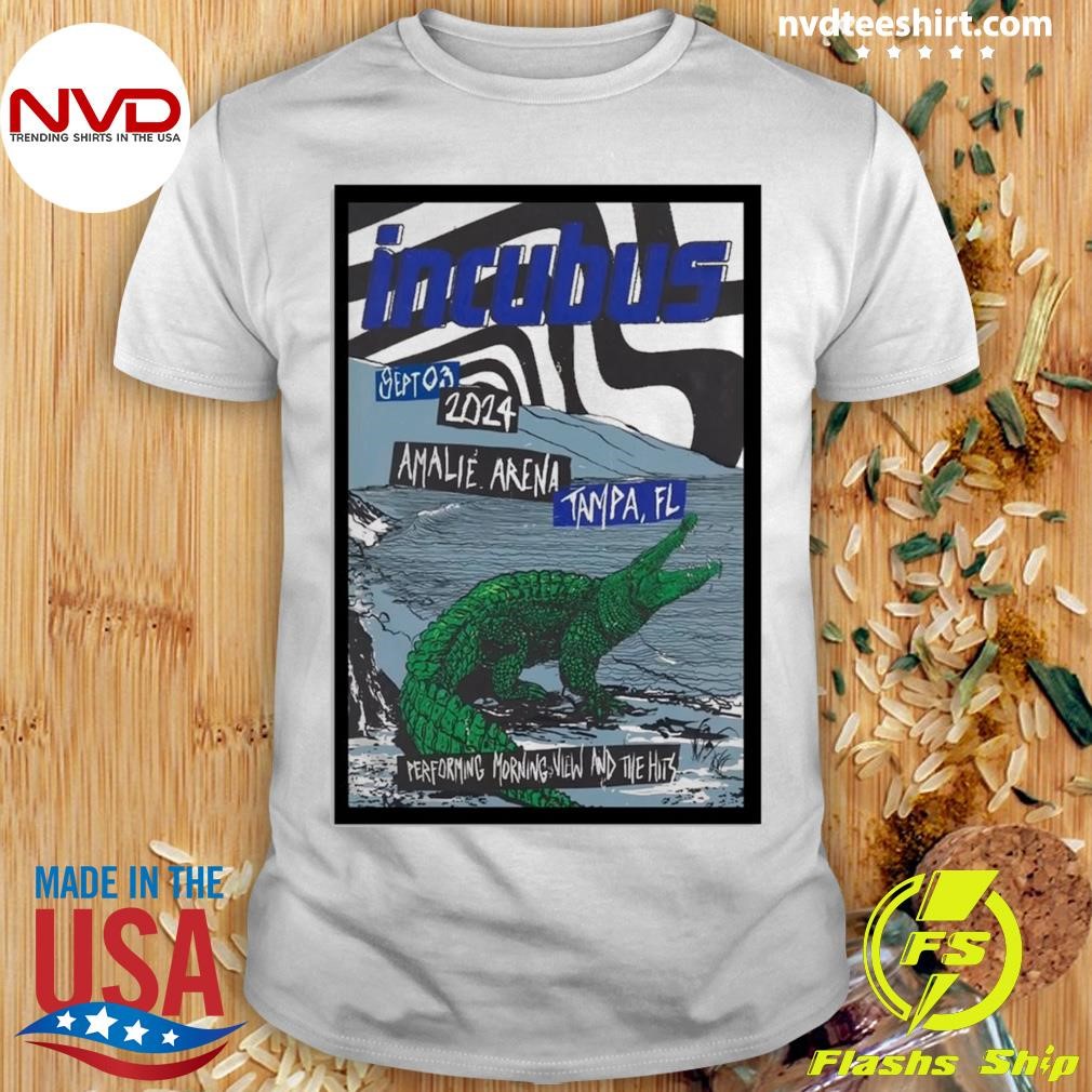 Incubus Poster Tour Tampa, FL Sep 3, 2024 Amalie Arena Shirt