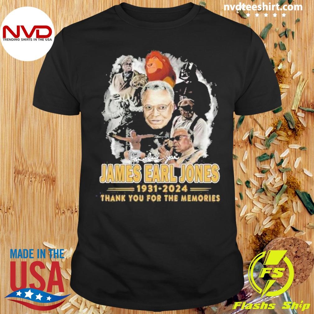 James Earl Jones American Actor 1931-2024 Thank You For The Memories Shirt