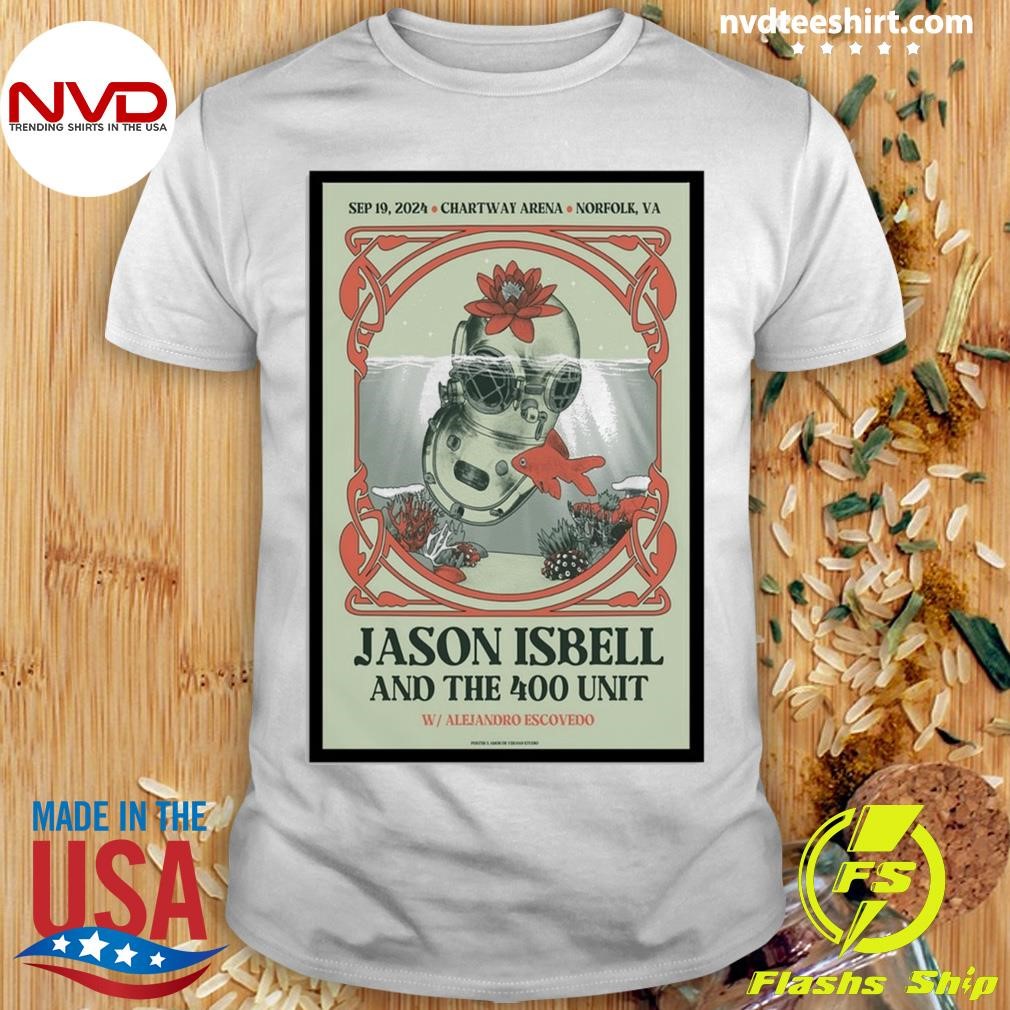 Jason Isbell Poster Show Chartway Arena In Norfolk, VA September 19 2024 Tour Shirt