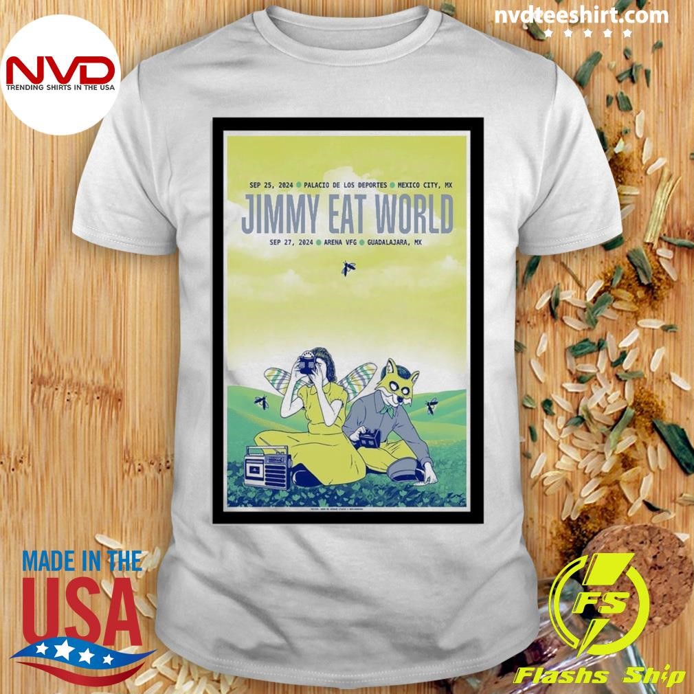 Jimmy Eat World September 25 & 27 2024 Mexico City Concerts Shirt