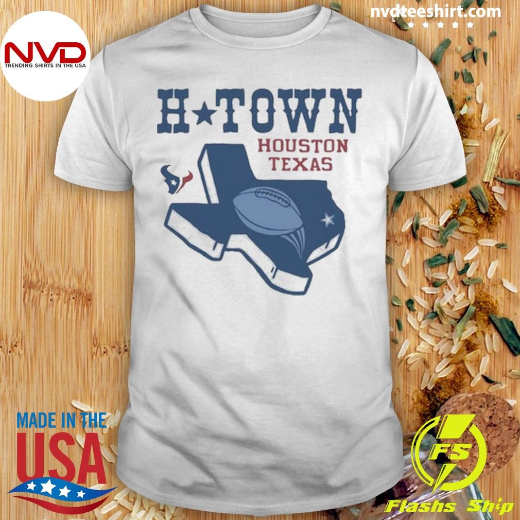 Jj Watt Wearing Homage Houston Texans H-Town Shirt