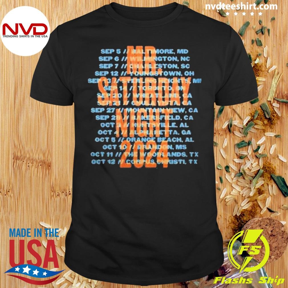 Jon Pardi Mr. Saturday Night Tour 2024 Concert Shirt