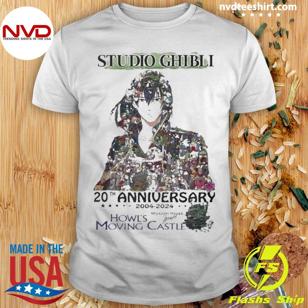 Limited Studio Ghibli Howl’s Moving Castle 20th Anniversary Shirt