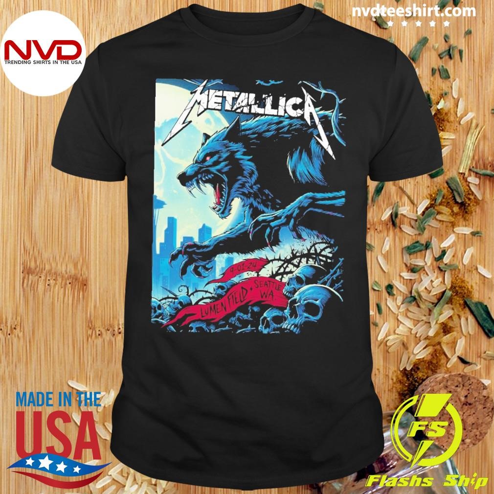 Metallica M72 World Tour North America Pop Up Lumen Field Seattle Washington 2024 On September 1 Shirt