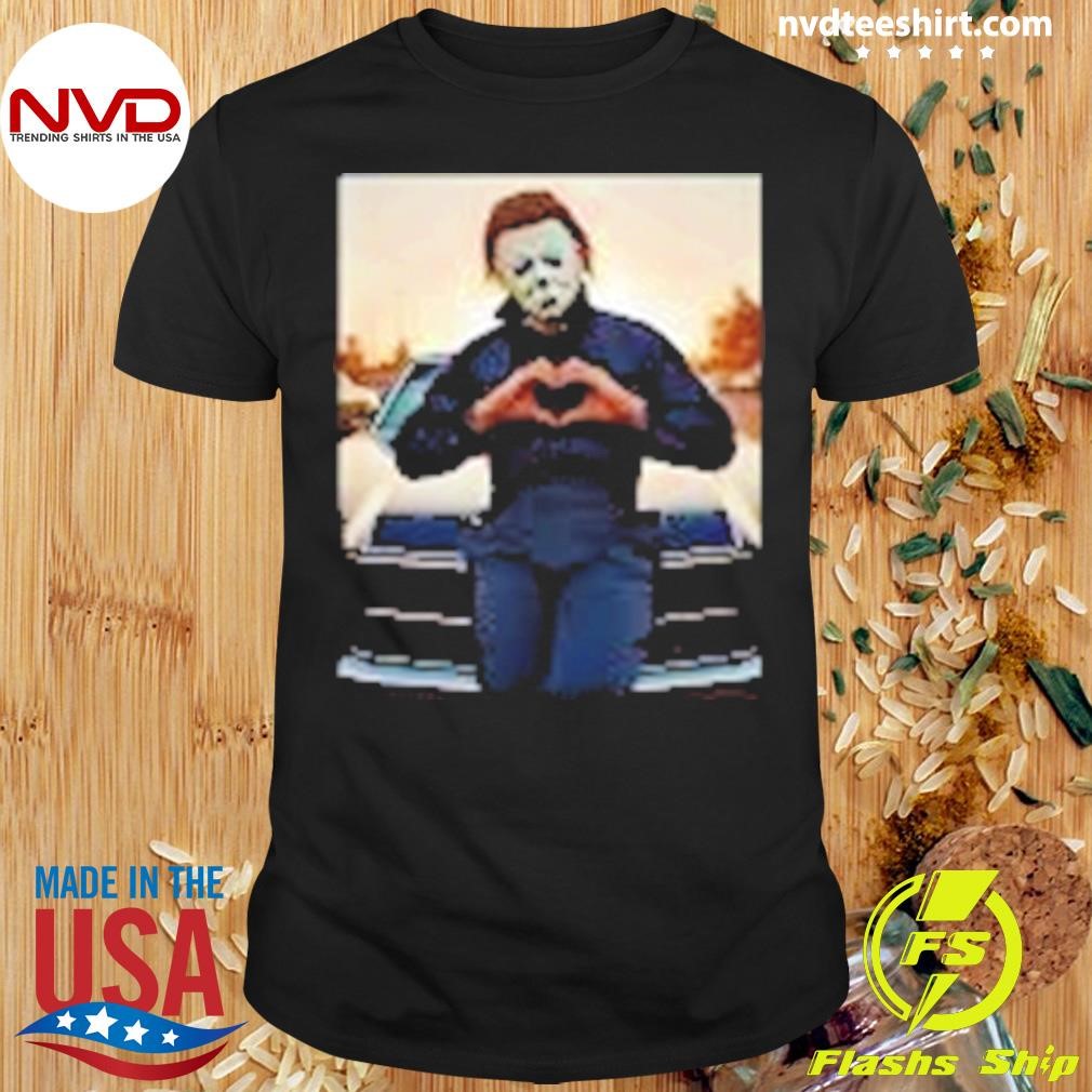 Michael Myers Heart Hands Halloween 2024 Vintage Shirt