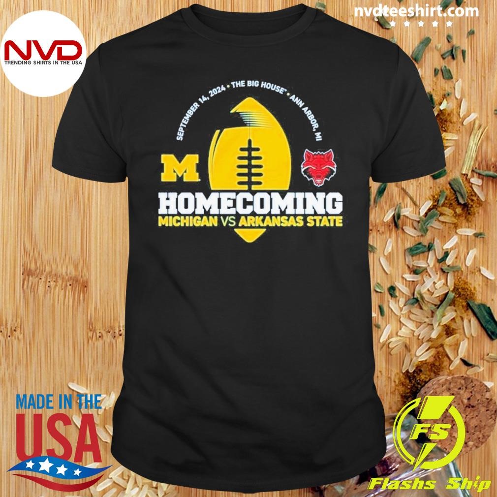 Michigan Wolverines Valiant Blue 2024 Homecoming Gameday Shirt