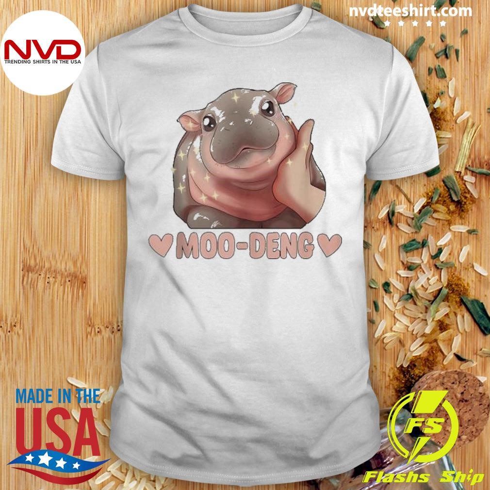 Moo Deng Bouncy Pig In Thai Picture The Cute Baby Hippo 2024 Shirt