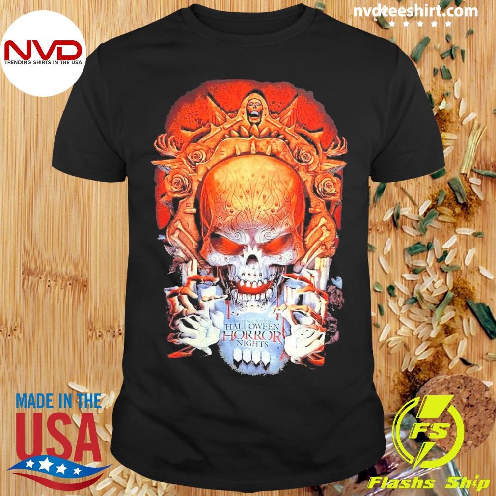 NWT Universal Studios Halloween Horror Nights Skull 2024 Shirt