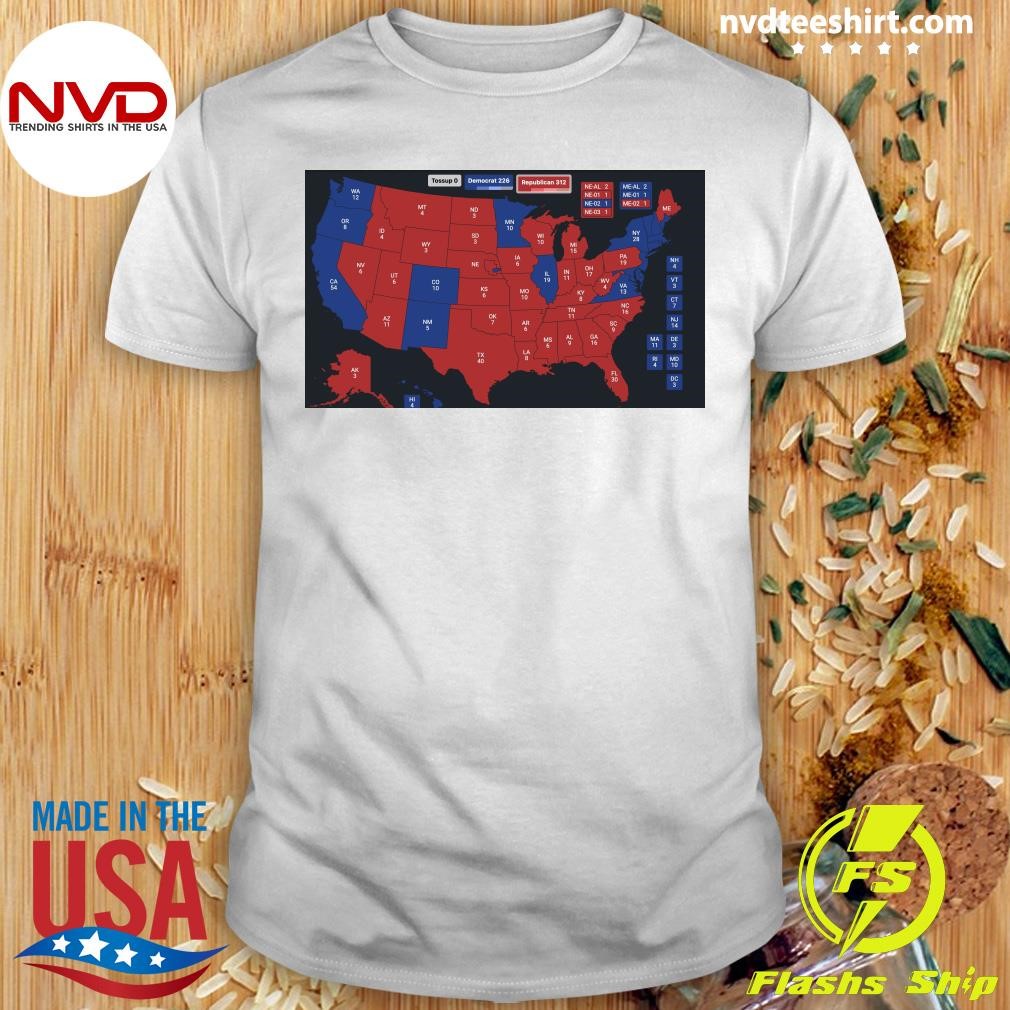 New 2024 Election Map, According To Nate Silver's Election Model Trump And Harris Shirt