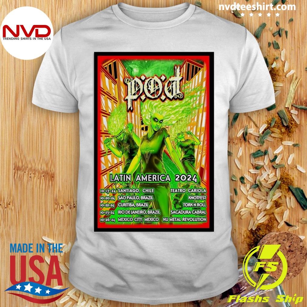 P.O.D. Latin America 2024 Poster Shirt