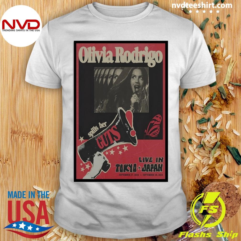 Olivia Rodrigo Guts Tour In Tokyo, Japan September 27-28 2024 Shirt