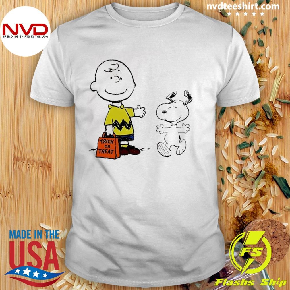 Peanuts Trick Or Treat Cartoon Shirt