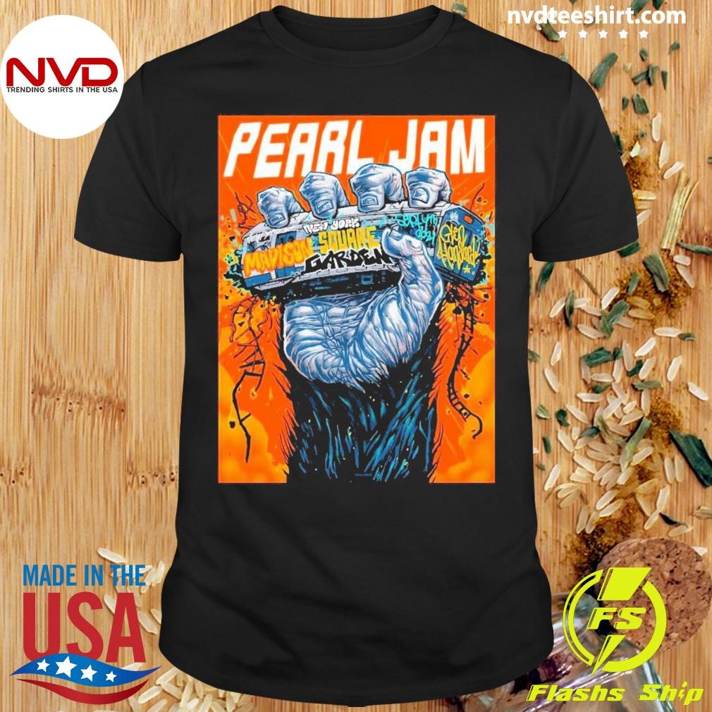 Pearl Jam Event Merch Poster For New York Night 2 Show At Madison Square Garden On September 4 2024 Nyc Shirt