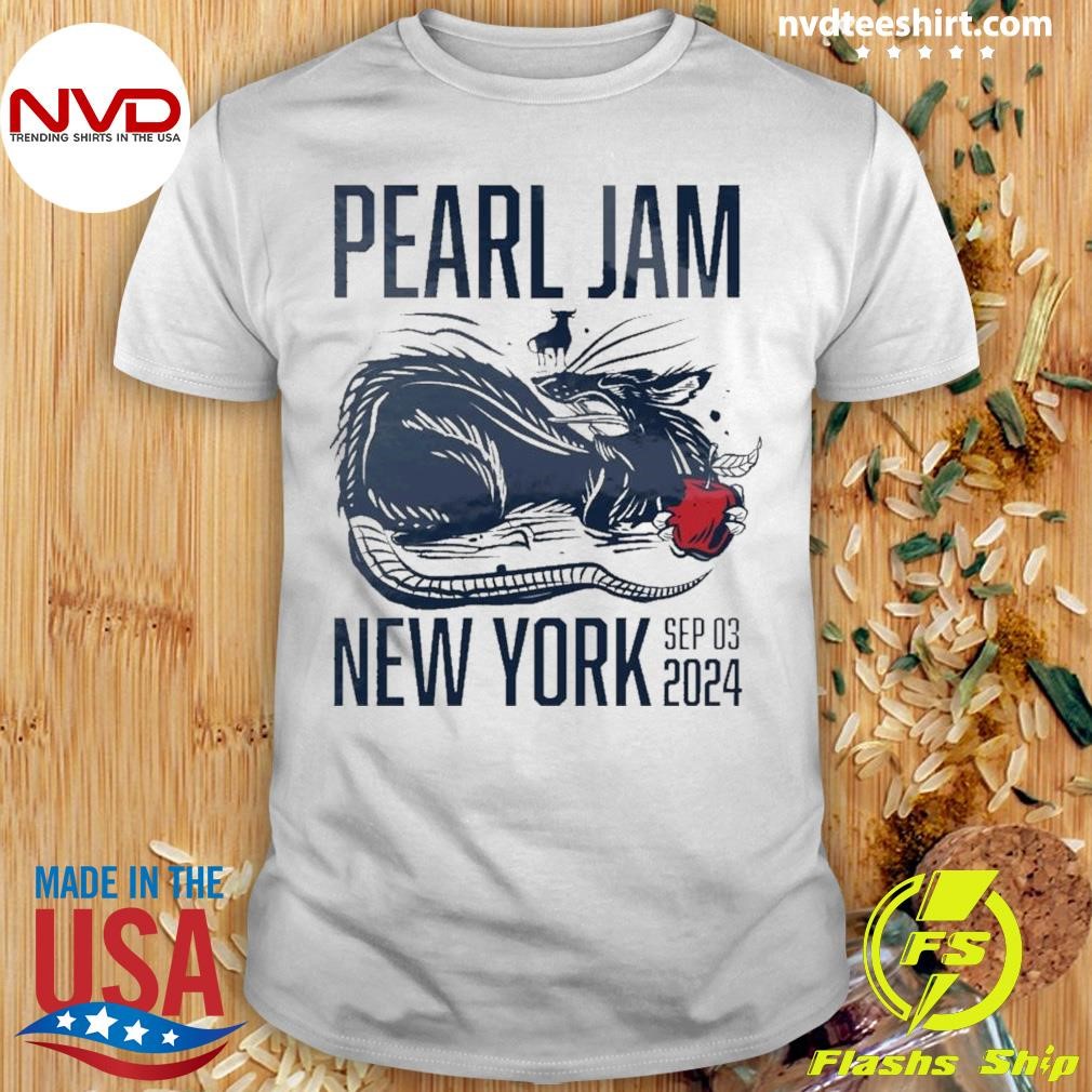 Pearl Jam September 3, 2024 New York, Ny, Usa Madison Square Garden Shirt