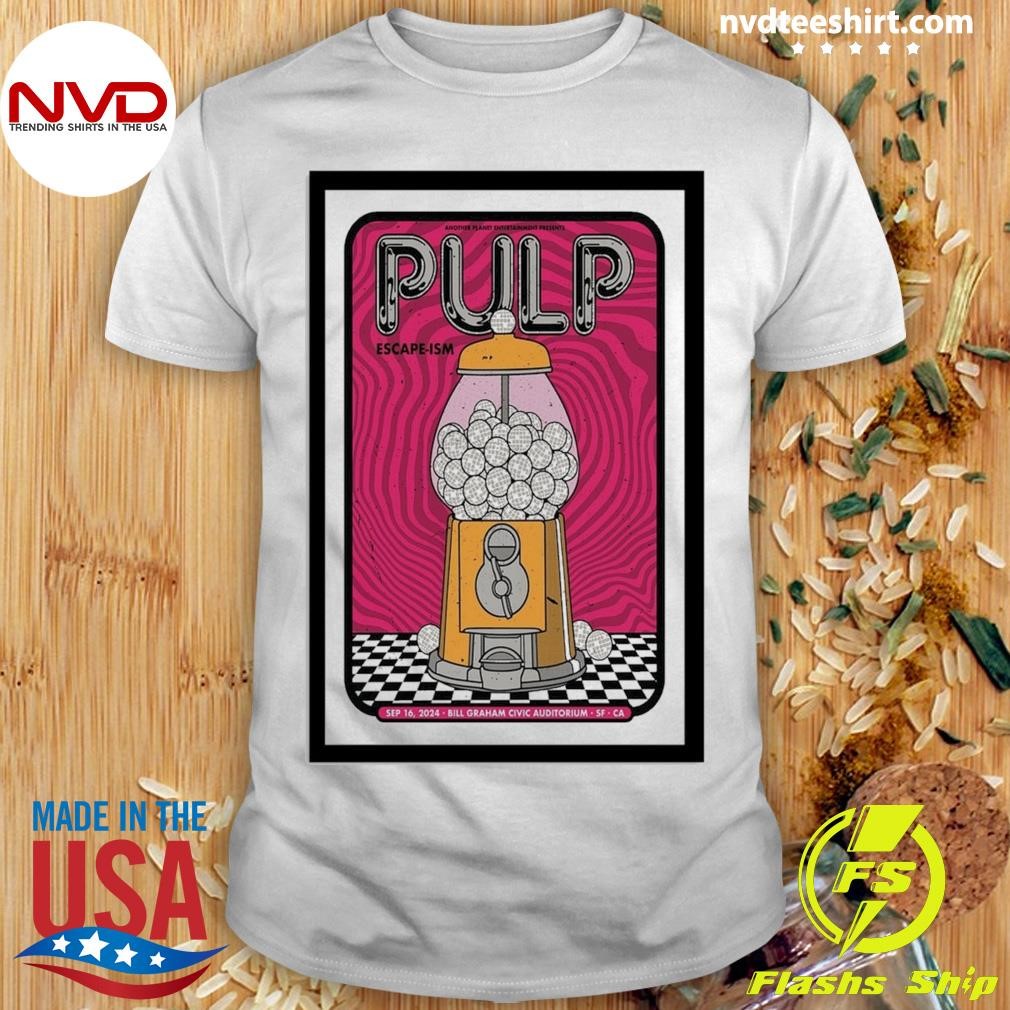 Pulp San Francisco, CA September 16 2024 Bill Graham Civic Auditorium Concert Shirt