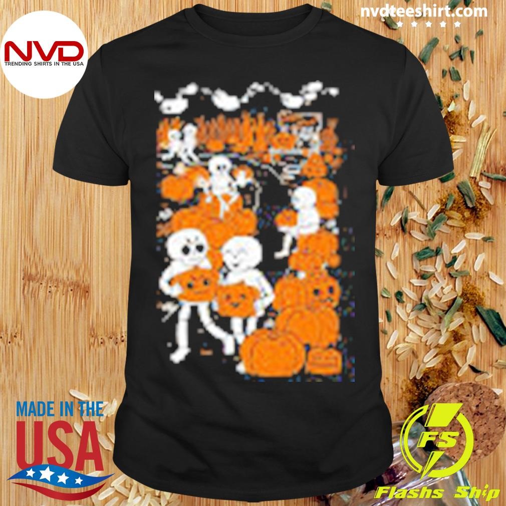 Pumpkin Patch Screen Skeleton Happy Halloween Pumpkin Carving Our Super Adventure 2024 Shirt