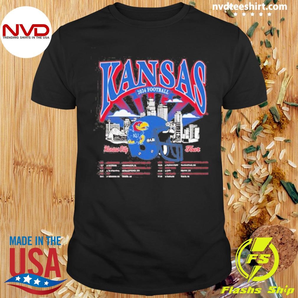 Rally Kansas Jayhawks Charcoal 2024 Kansas Football Concert Tour Shirt