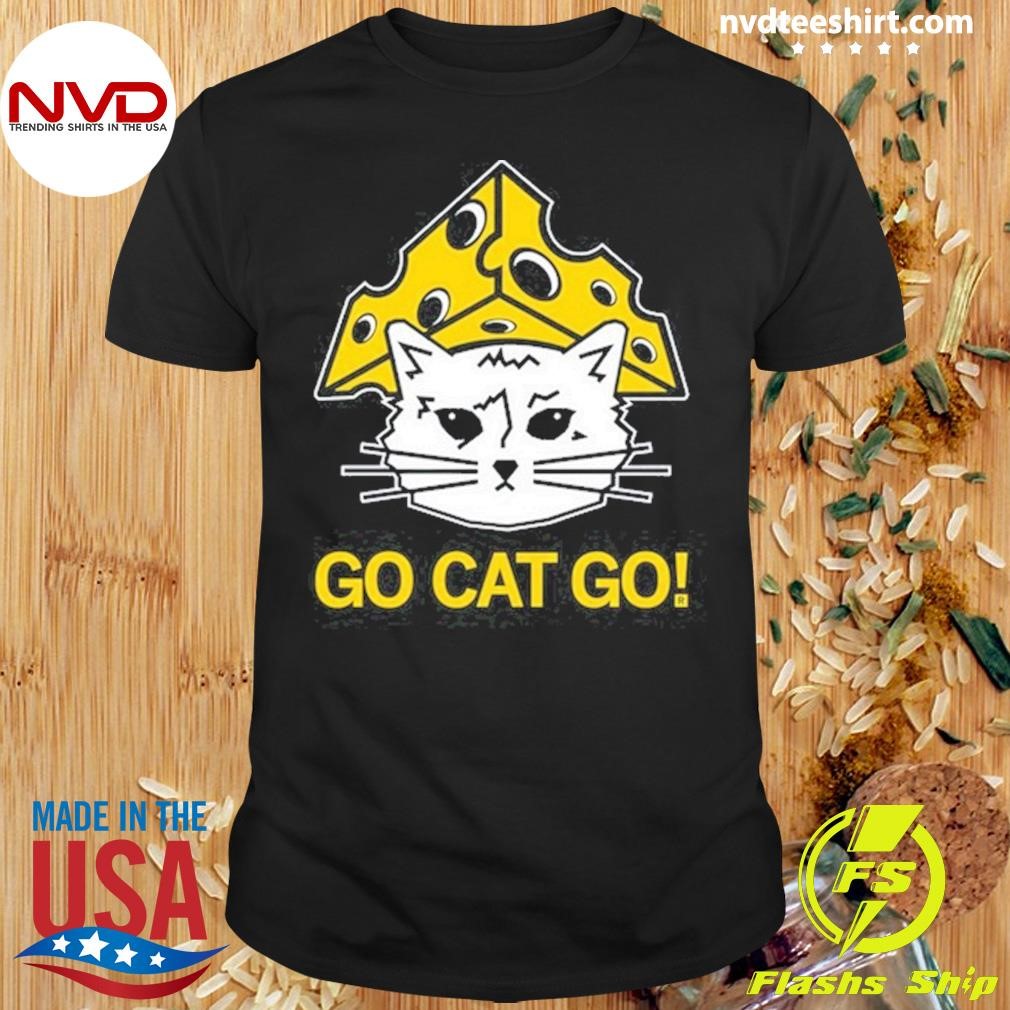 Raygun Cheesehead Gary Go Cat Go Tee Shirt