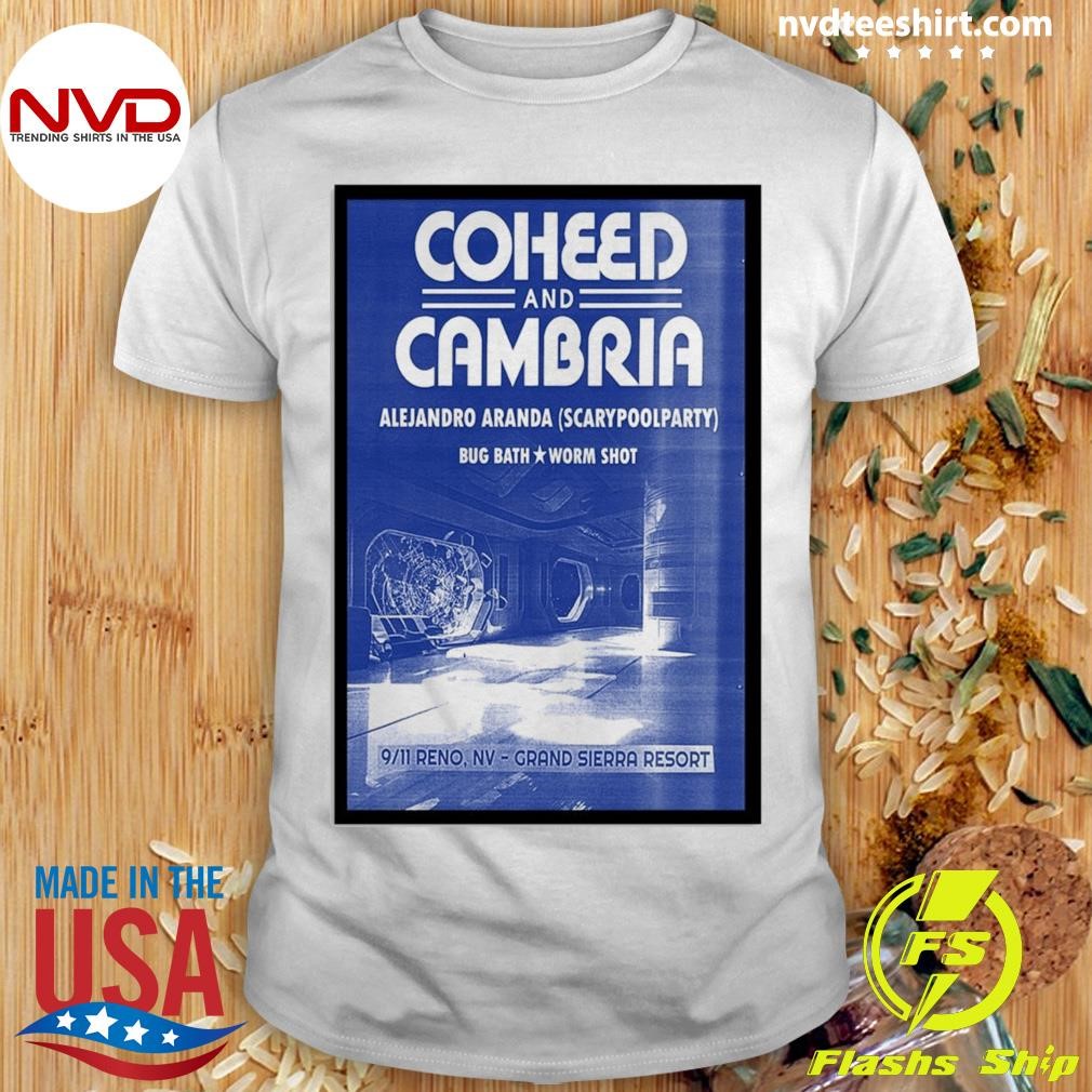 Sept 11 2024 Coheed And Cambria Grand Sierra Resort and Casino in Reno, NV Shirt