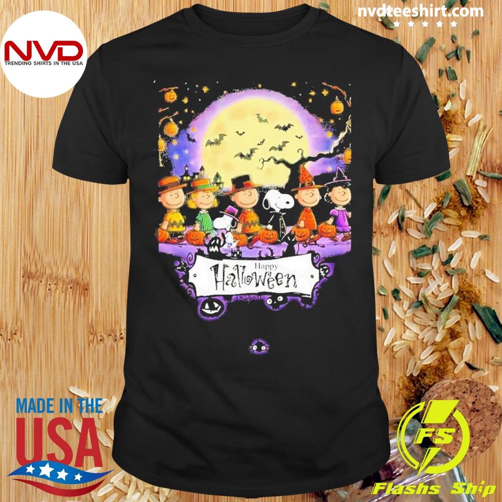 Snoopy Charlie Brown Peanuts And Happy Halloween Shirt