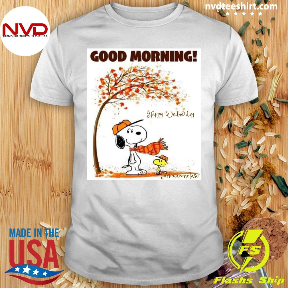 Snoopy Good Morning Happy Wednesday Boricua Conclase Shirt