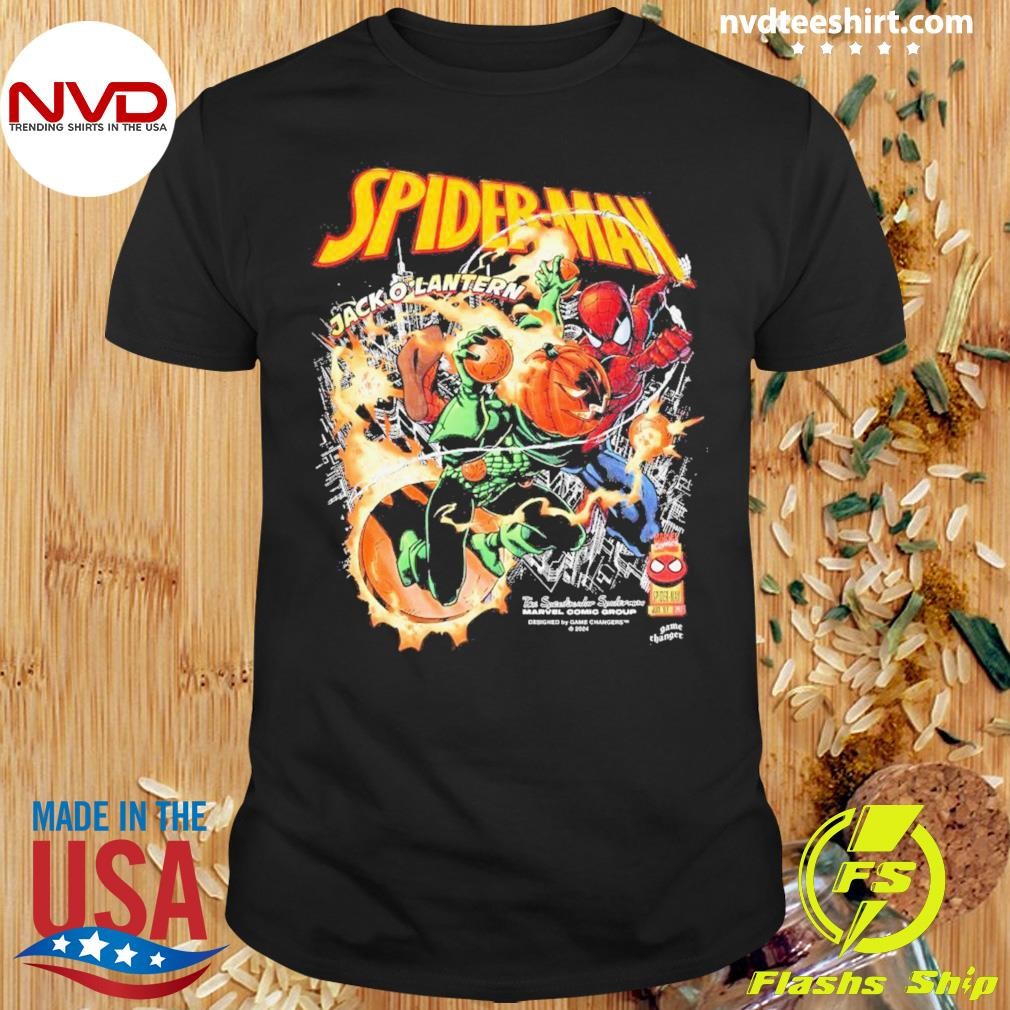 Spider-Man vs Jack O’Lantern Marvel Comic Group Halloween 2024 Shirt