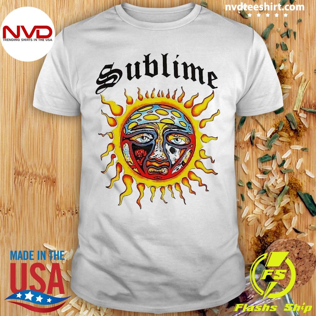 Sublime Distressed Sun in Heather Grey Shirt