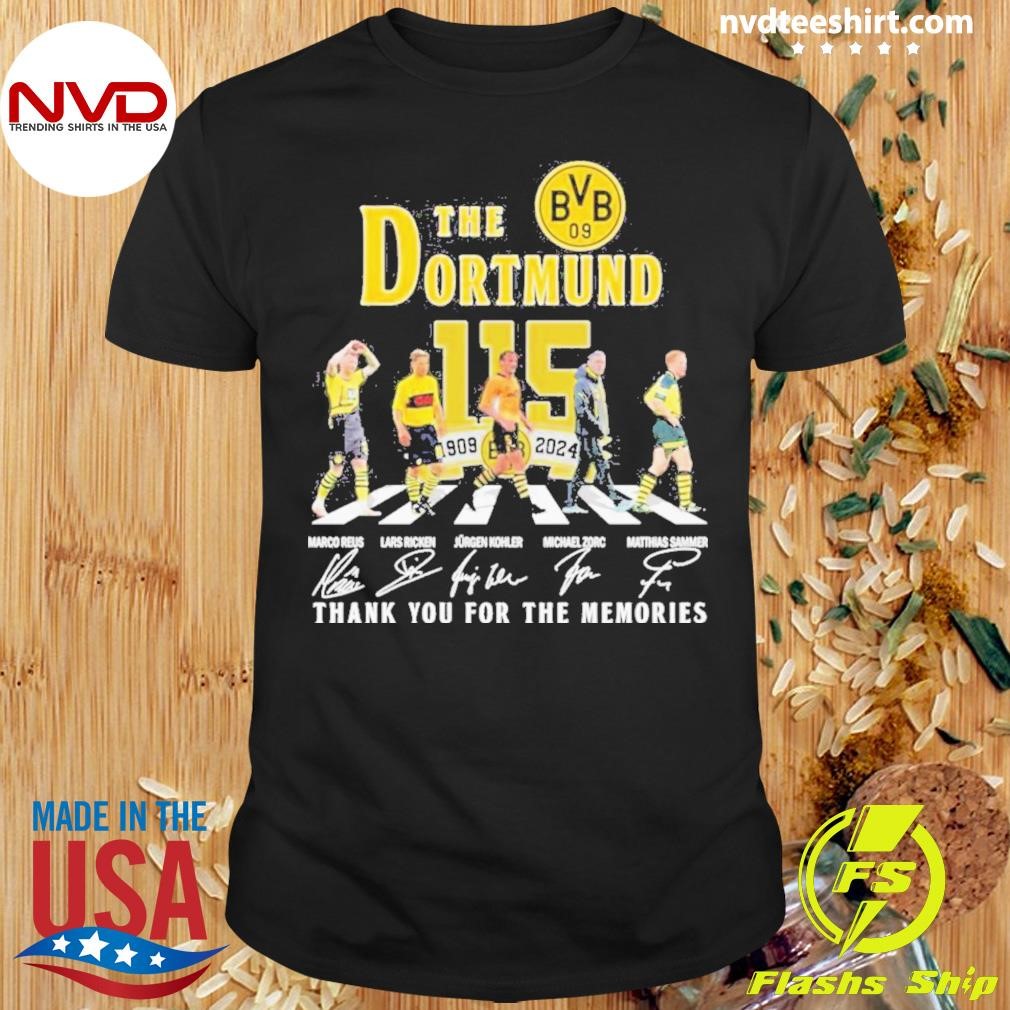 The Dortmund Abbey Road 115 Years 1909-2024 Thank You For The Memories Signatures Shirt