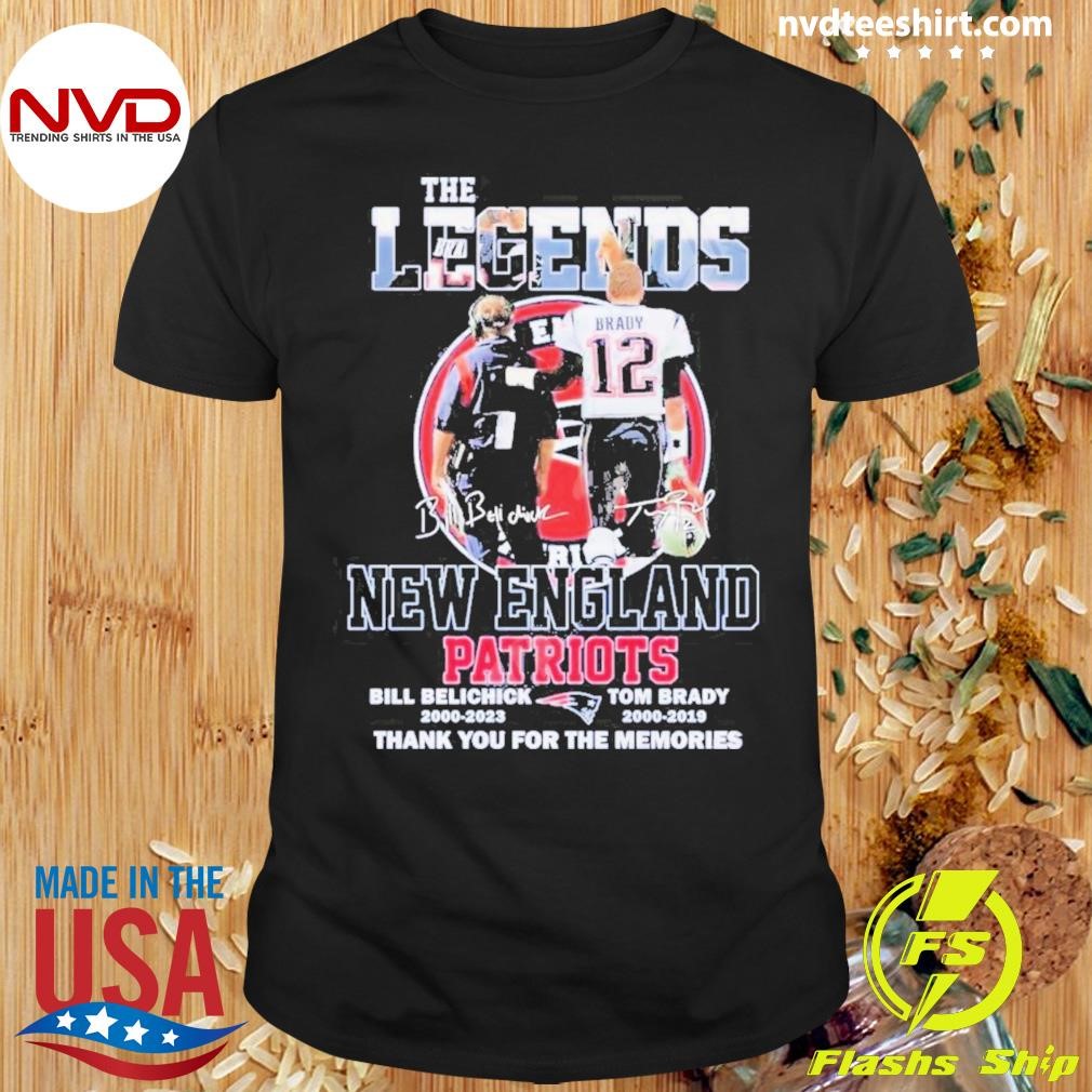 The Legends New England Patriots Bill Belichick and Tom Brady Thank You For The Memories Shirt